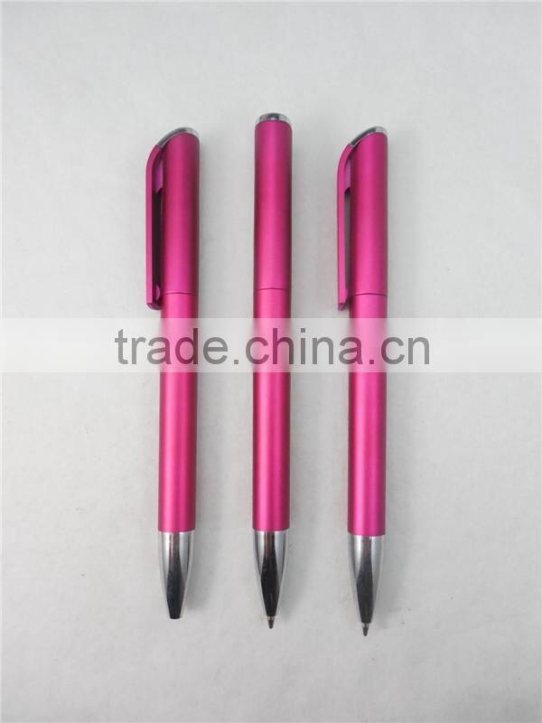 Promotional Rose Red Plastic Ballpoint Pens ,Instock Cheap Plastic Ballpen