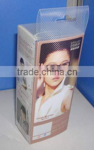 PVC glasses plastic box with hanger blister box for gift package