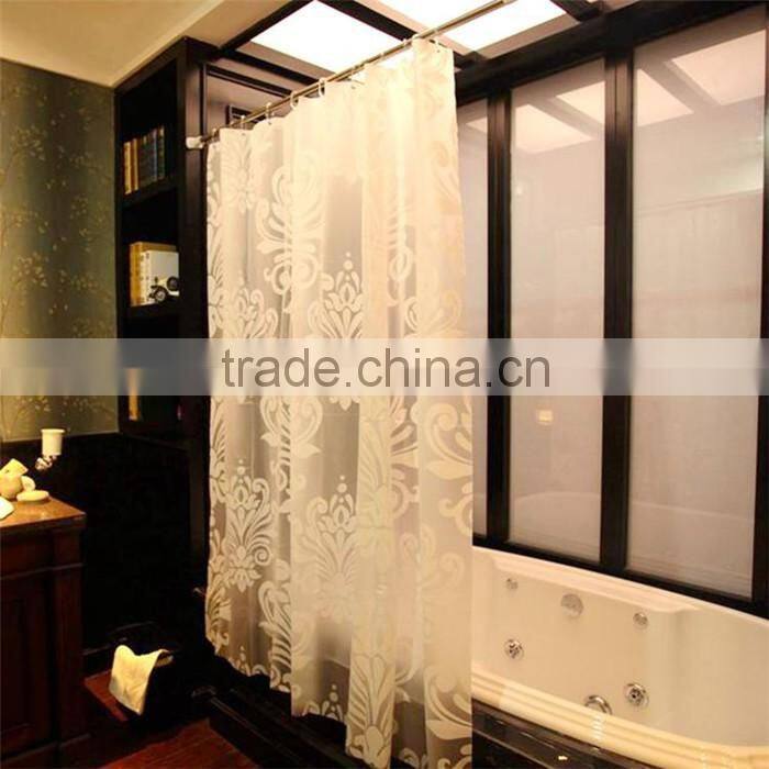 2016 new straight rails waterproof polyester bathroom curtain