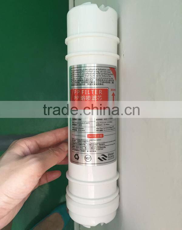 10'' 5micro PP water Filter cartridge with shell for Reverse Osmosis Water Purifier water filter assembly parts