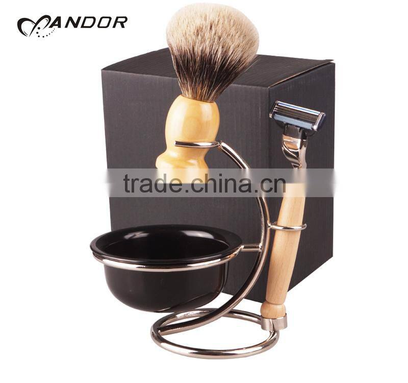 Wood handle cheap price pure badger hair shaving knot looking for distributors