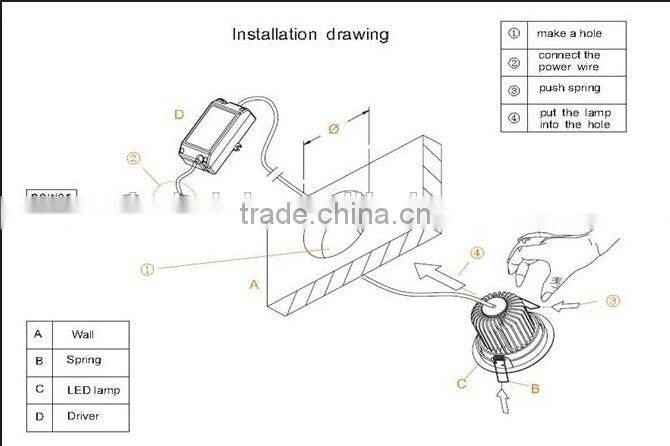 Newly Design 20W LED Downlight COB 20W Downlight 1350lm AC100V-265V LED Downlight