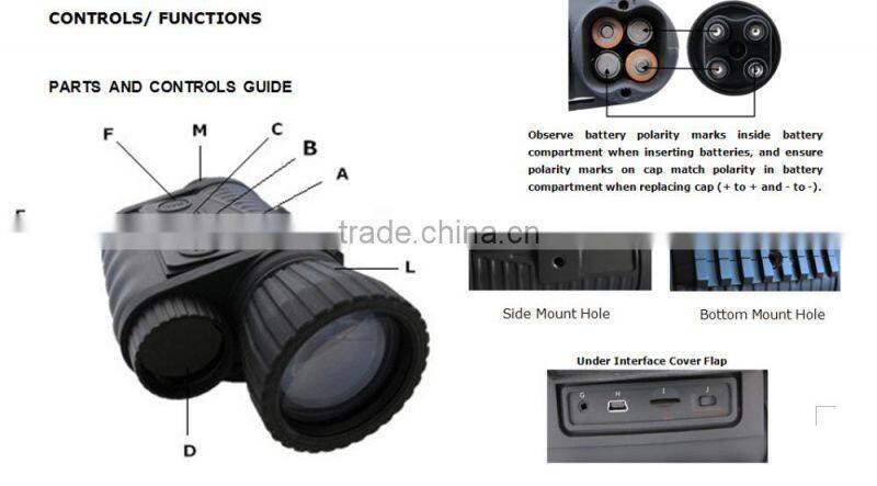 Day and Night Rangefinder Laser Ranging Night Vision Digital Compass Night Vision Scope For Hunting or CS Game