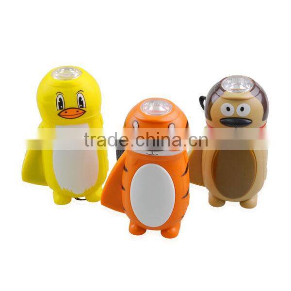 Animal 1 LED hand press flashlight