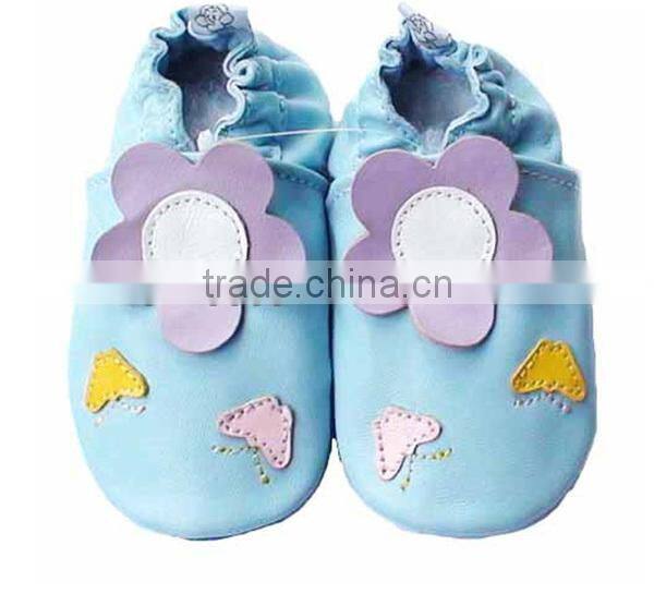 wholesale green lamb fashion soft sole 100% leather baby leather shoes