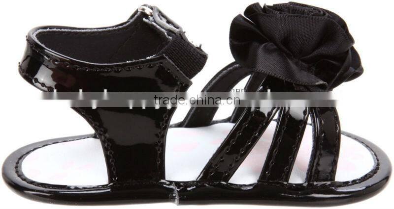 wholesale PU glitter solid color fancy health walking baby prewalker sandals from China