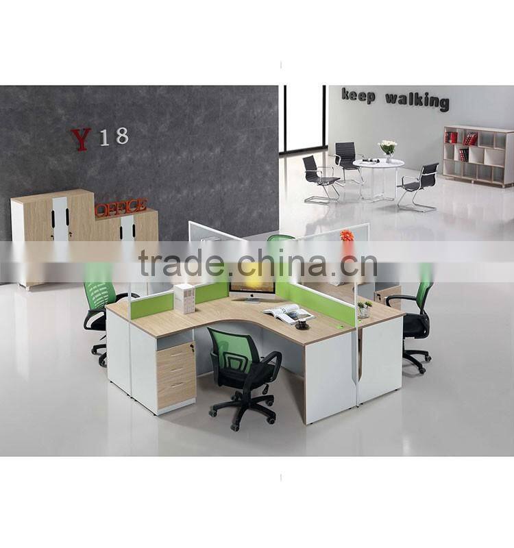 Traditional Office Cubicle for 4 Persons Office Partition