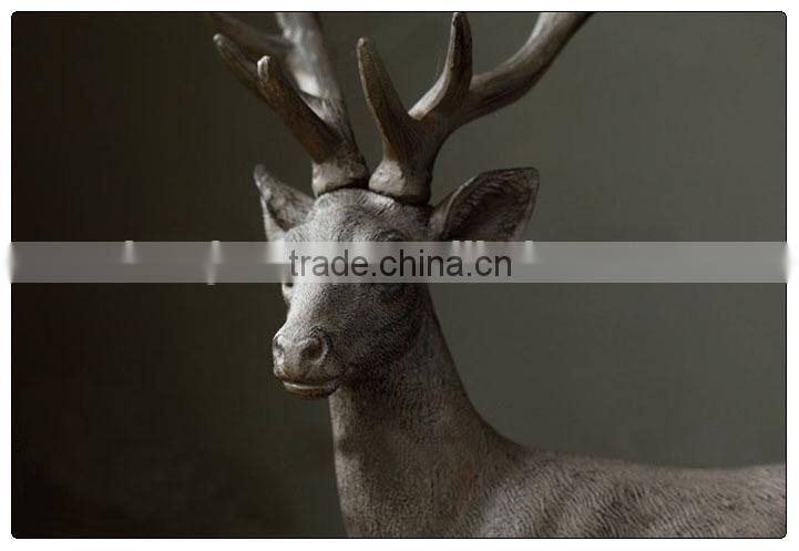 Resin Big size Deer for Xmas ,Life size deer statue ,garden figurine of polyresin