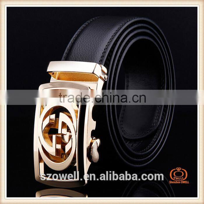 Best quality fashion leather belt men genuine leather garter belt