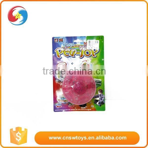 China toy electric plastic spinning top with light and music for children