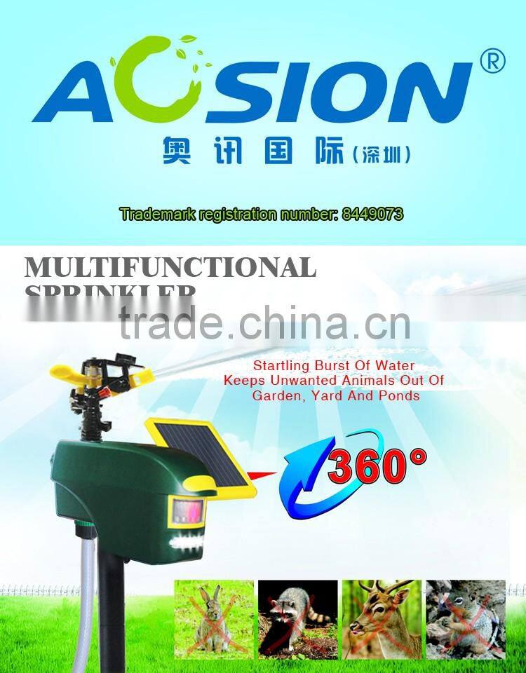 2015 ! solar outdoor sprinkler yard gard ultrasonic dog repeller and smart home