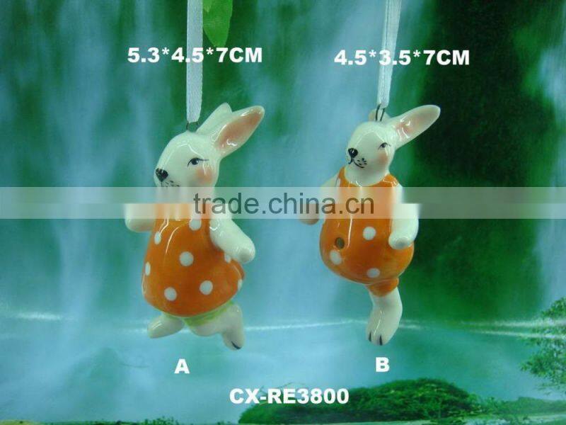 since 1989 factory wooden napkin ring table decoration restaurant high quality easter ceramic rabbit napkin ring
