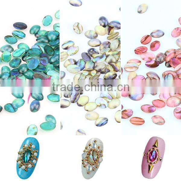 2015 new 3D nail accessories natual abalone shell jewelry stone for nail art decoration