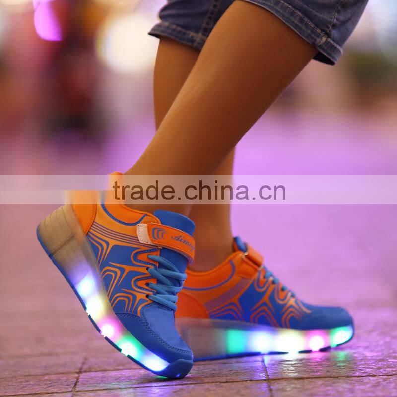 2015 Hot selling shining sport shoes with heel running shoes fashion sport shoes