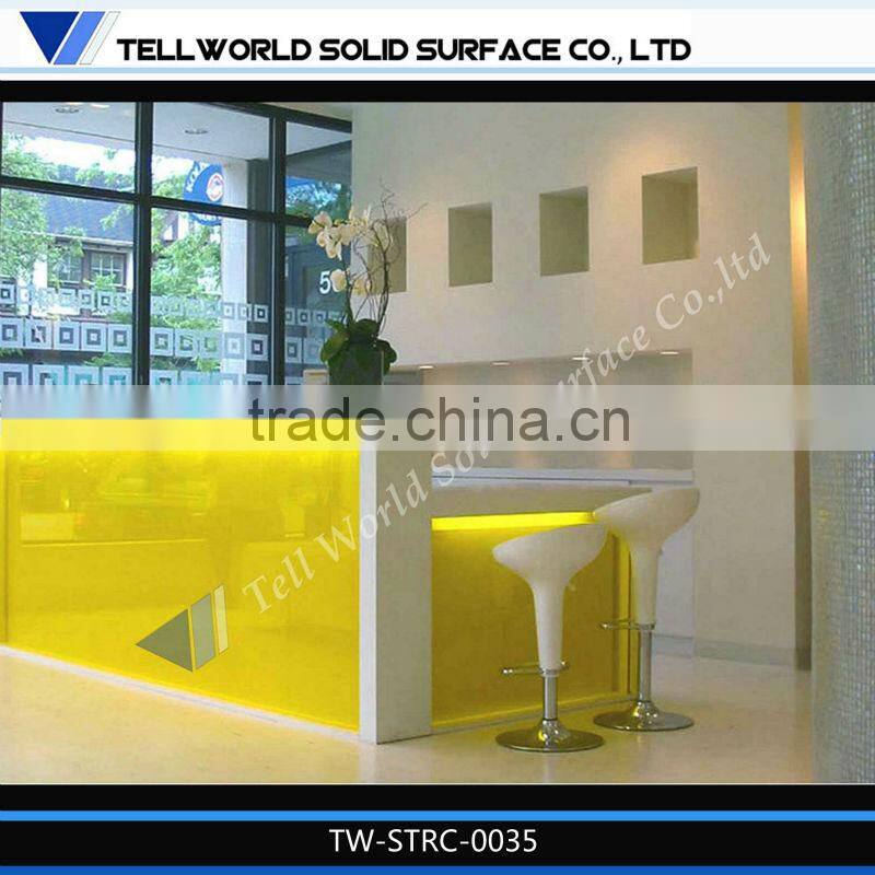 2014 morden design reception desk beauty salon standing reception desk