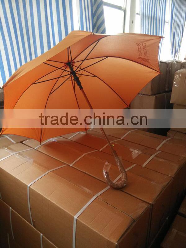 23"*8K Wooden Umbrella with Matching Pouch