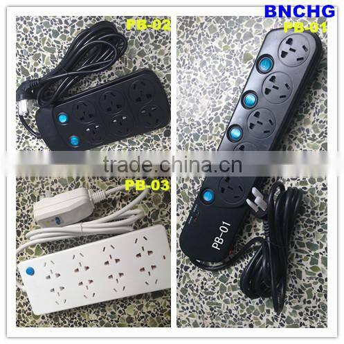 High Quality 5-Way outlet power strip Spike Protector Power Extension Block Strip 3m Cable