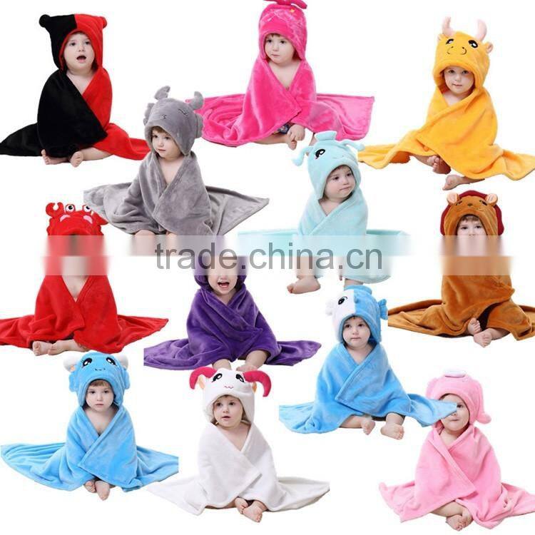 blanket baby robe hooded animal baby bathrobe