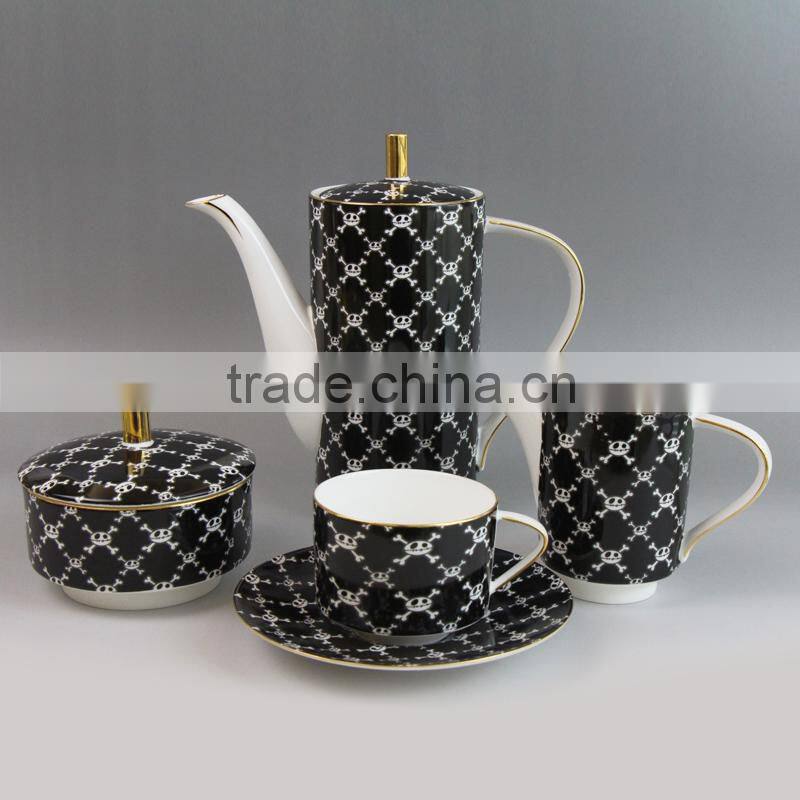ceramic teapot set, Turkish tea set, porcelain tea set