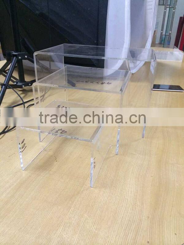 Customized clear acrylic computer keyboard stand, acrylic computer table design