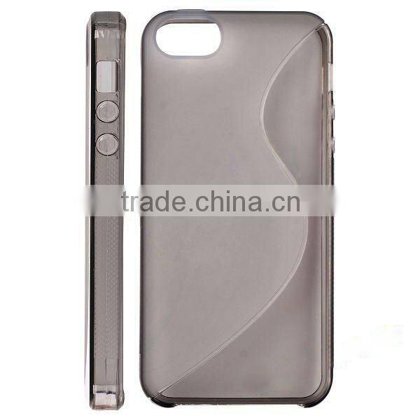 For iphone 5 black S-line Gel silicon Case Rubber Skin Tpu Cover