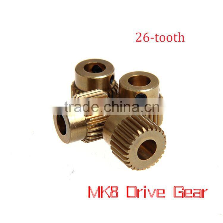 3D Printer Jewelry Parts 40 Tooth Extruder Filament Drive Gear for MK8 Makerbot Printers Brass Gear