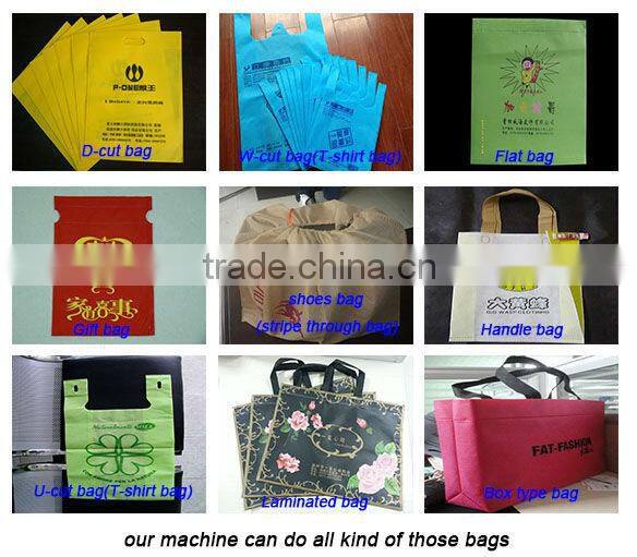 Good after-sale automatic nonwoven bag making machine with online handle attach sold all over the world