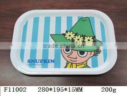 Melamine nice quality printing plastic tray