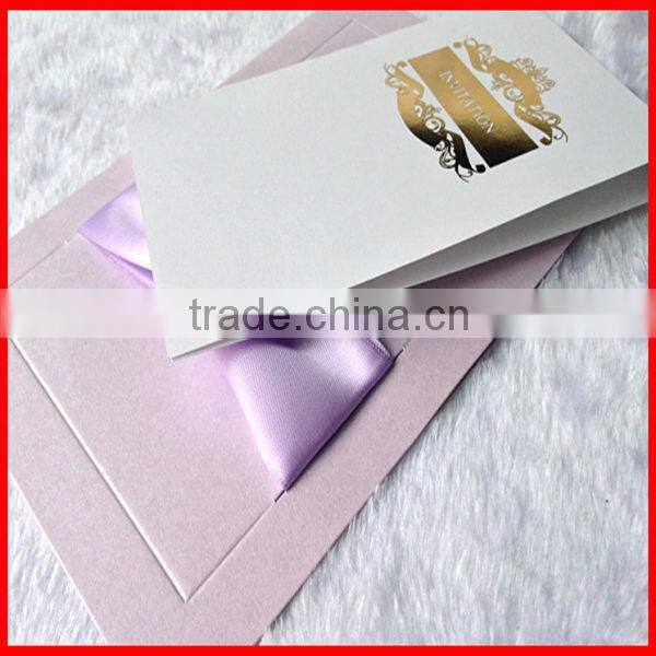Latest Hot Sale Elegant White Hand Made Wedding Invitation Card Designs