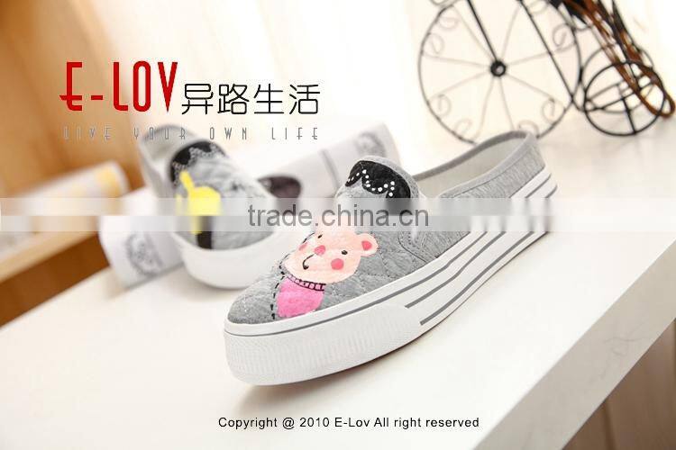 NO.WBT015G Hot sales high quality gray canvas shoes
