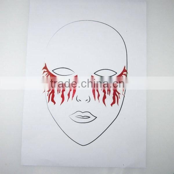 Custom party tribe game face sticker makeup face tattoo sticker factory