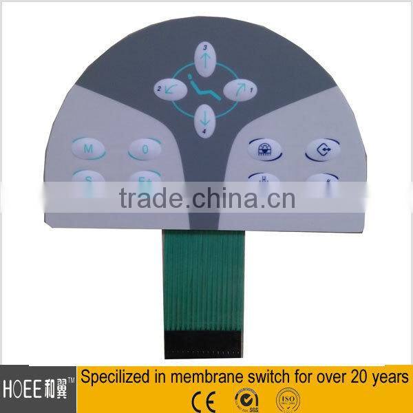 Custom design beautiful home appliance application,medical equipment membrane switch keypads