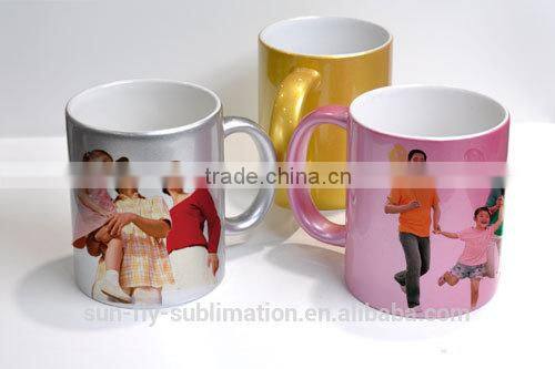 11oz Pink Mug / Outside color printing mug/ Colorful mug for promotion/ Mug for coffee/ Mug for ADs