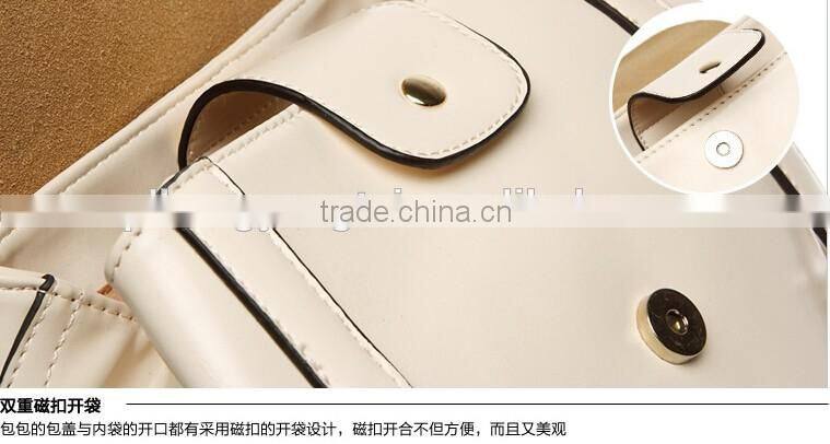 leather backpack college girl style knapsack woman gender casual laptop bag