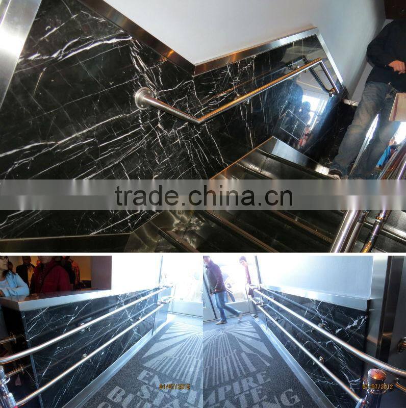 China Promotional Little White Vein Nero Marquina Black Marble