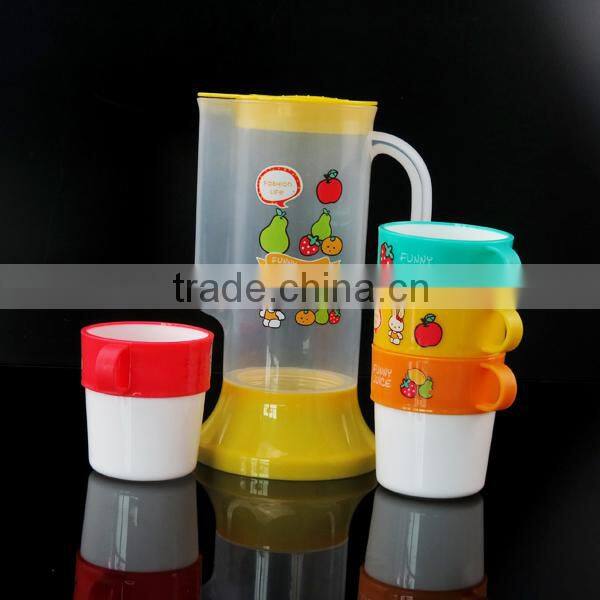 2 L plastic water pitcher with cups,Plastic jug and tea kettle