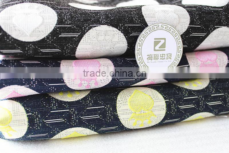 Colorful jacquard satin fabric brocade fabric for fashion dress