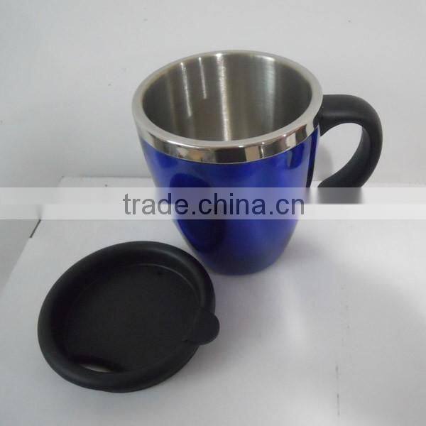 double wall high quality travel mug with handle
