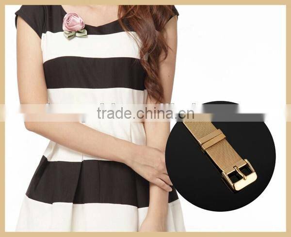 Top selling gold stainless steel women elastic waist belts