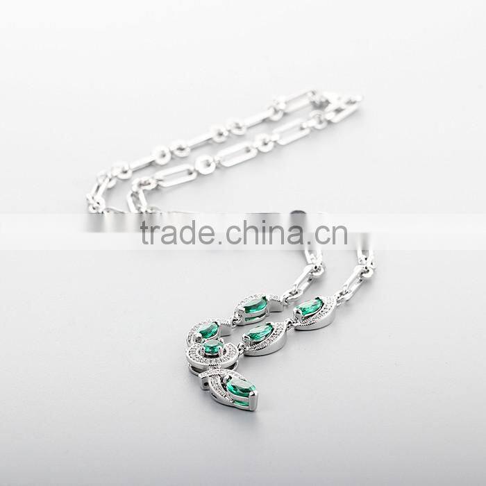 925 Sterling Silver Latest Design Beads Necklace Jewelry SNP027W