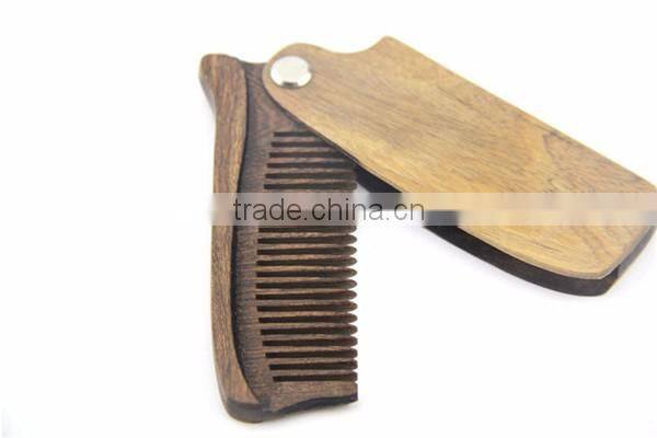 2016 wholesale wooden hair moustache v comb