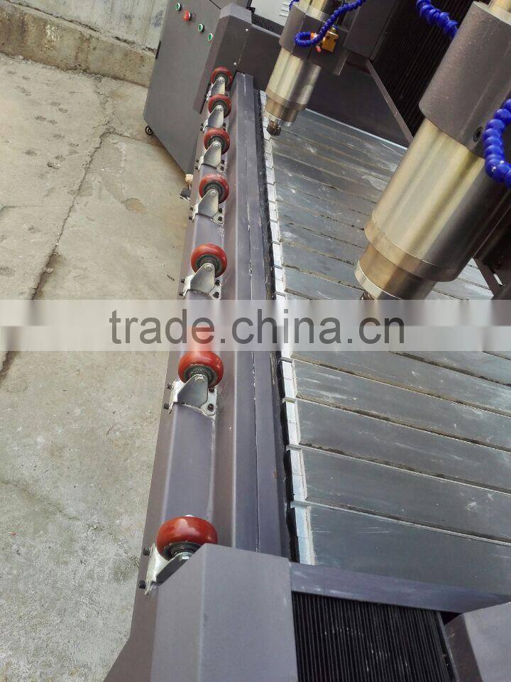 2 heads heavey cnc marble granite monuments wood stone machine