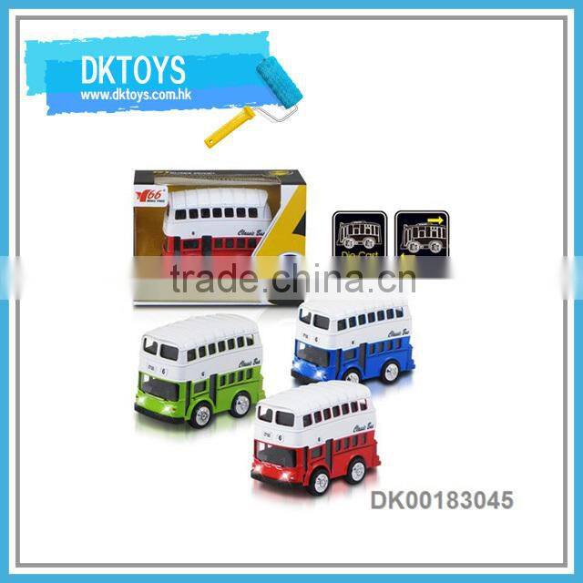 1:36 Pull Back Alloy Bus Diecast Toy Collection With Music Light