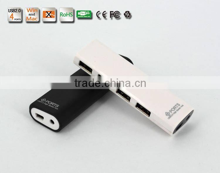 New-type usb por hub, Low Cost Portable Light 4 port usb 2.0 hub from usb hub suppliers with Plastic Casing