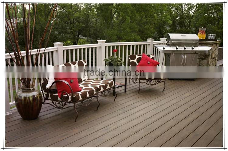 Foshan Color wood grain texture synthetic lumber wpc board flooring