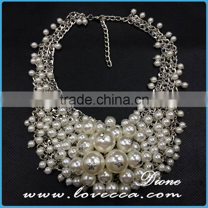 Luxury classy women fashion gold alloy exaggerate statements crystal gift necklace wholesale