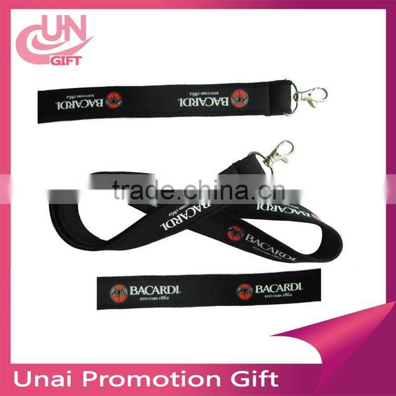 Custom 2cm heat transfer work permit card sleeve badge lanyard sling badge lanyard exhibition printing LOGO