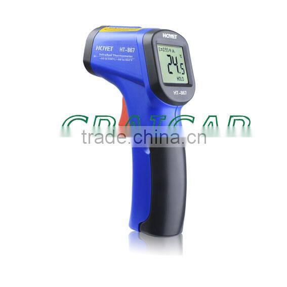 Infrared thermometer HT-867 (-50-500 centigrade) hand-held with LCD DISPLAY temperature meter laser thermometer