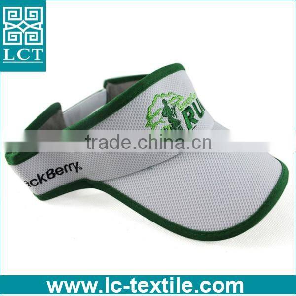 hot sell 55%coolmax 45%polyester sunvisor sport hat running cap