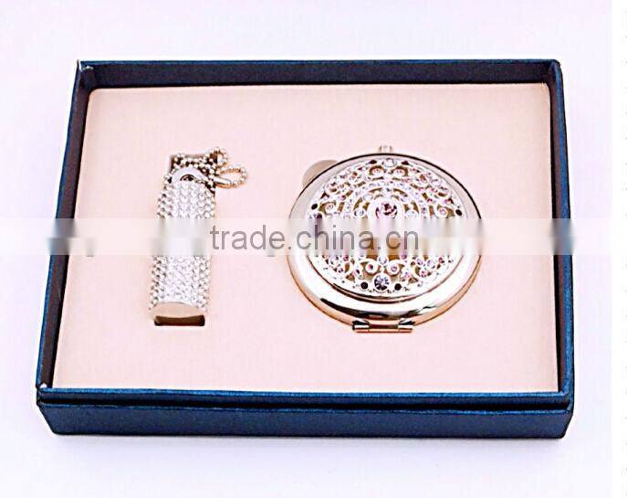 Fashion and beautiful wedding or promotion gift set mirror and 8G USB gift set